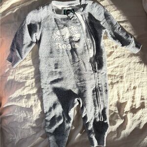 Roots Gray Kids One Piece Footie